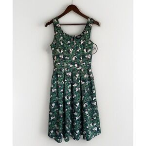 Dolly & Dotty NWT Amanda Panda Bamboo Forest Print Fit Flare Dress 4 Novelty
